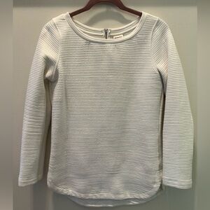 Merona Ivory Ribbed Long Sleeve Top